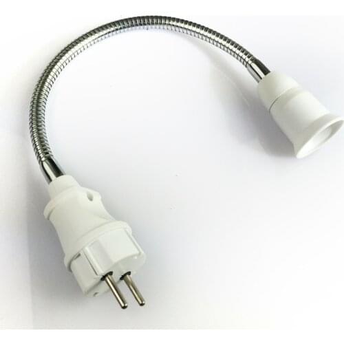 EU Conversion Lamp Holder Without Switch European Standard Plug To E27 Screw