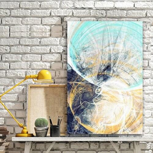 Abstract Geometry Black Gold Blue Posters And Prints Canvas Painting Nordic Scandinavian Wall Picture for Living Room Home Decor