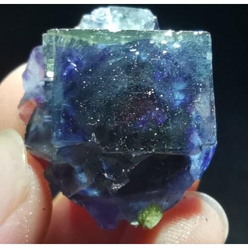 14.5gNatural deep purple fluorite mineral teaching specimen healing energy QUARTZ GEM home decoration collection ornaments