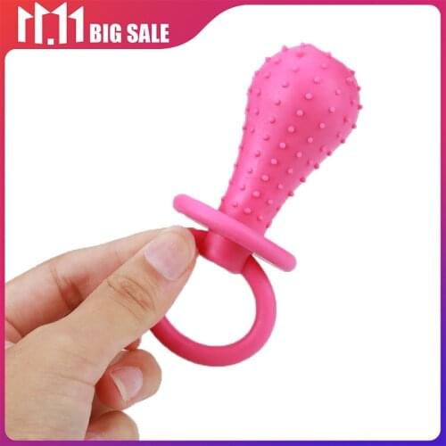 Pet Rubber Pacifier Dog Toy Interactive Rubber Soother Pet Cat Puppy Elasticity Teeth Chew Dog Accessories Tooth Cleaning Toy