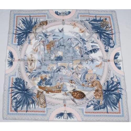 Charming Print 100% Silk Scarf Shawl Wraps Women 35"x35"