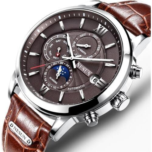 Switzerland Nesun Watch Men Luxury Brand Automatic Mechanical Men Watches Sapphire relogio masculino 30M Waterproof N9027-1