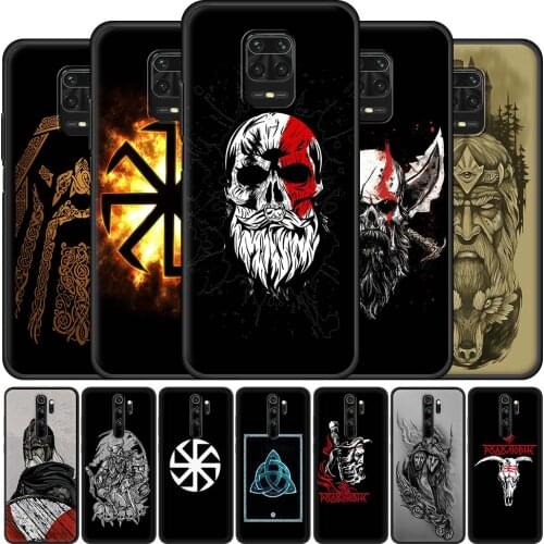Slavic Viking symbol Kolovrat Case For Xiaomi Redmi Note 9S 9 8 7 10 Pro 8T 9C 9A 8A Soft Bumper Black Silicone Phone Cover Sac