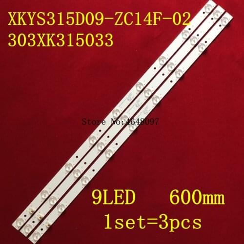 LED backlight for pan da LE32H31 LE32H33S 303XK315033 XKYS315D09-ZC14F-02 E356289 9led 60cm 1set=3pcs
