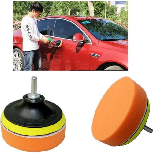 Universal Car Foam Buffing and Polishing Pads with Backing Plate Drill Adapter Kit For Auto Buffer Polisher Sanding Cleaning