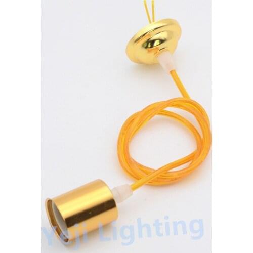 Ceiling rose with 1m cable and E14 E27 ceramic socket lamp holder for chandelier led lights ceiling canopy with wire lamp bases