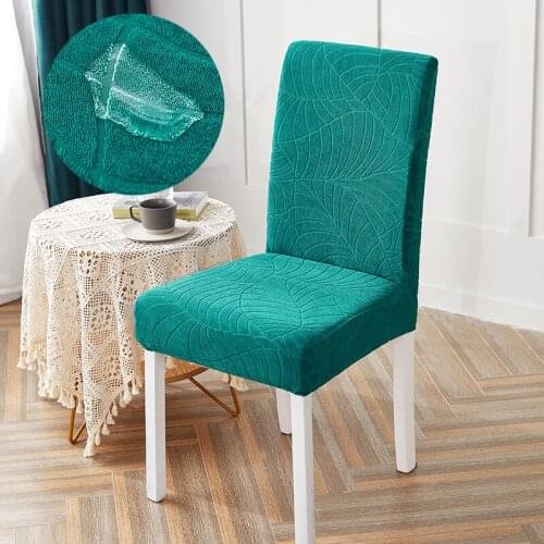 Waterproof chair cover Leaf jacquard chair cover New product Removable 1/2/4/6 pieces funda para silla