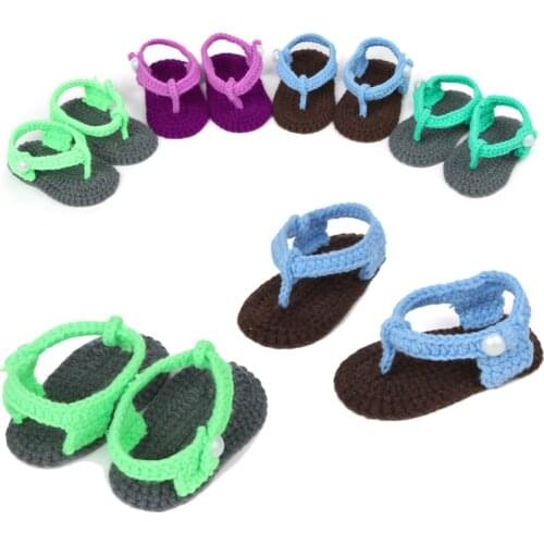 Newborn Infant Baby Knitted Crochet Slipper Soft Sandals Summer Casual Shoes