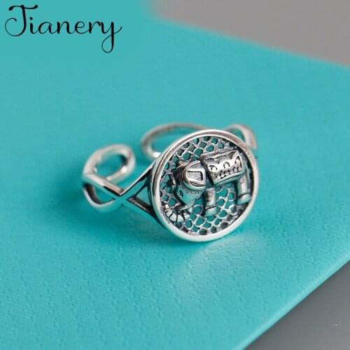 Hot Sale New Charming Elephant Finger Rings For Women Female Big Large Retro Vintage Rings Gothic Jewelry 2021