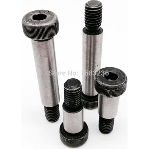 1pc M8 M10 M12 M16 Dia10 12 16 20mm Grade 12.9 Steel Hex Hexagon Socket Cap Head Shoulder Roller Bearing Screw Bolt High Tensile