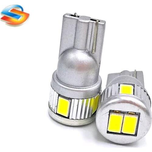 100pcs White T10 194 5630 6SMD LED Lights Bulbs For Vehicle Replacement License Plate Lamp Roof Light Reading Lamp