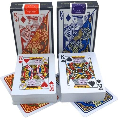 12Sets/Lot Baccarat Texas Hold'em Plastic Playing Cards Waterproof Frosting Poker Card Board Bridge Games 2.28*3.46inch qenueson