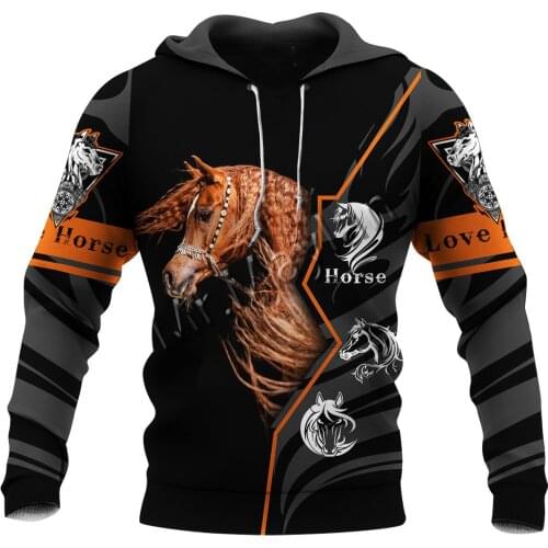 3D Print Fashion Animal Love Horse Art Colorful Men Casual Tracksuit Unisex Streetwear Hoodies / Zip / Sweatshirt / Jacket S-210