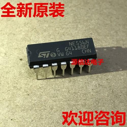 5PCS The new imported original straight-in NE556N NE556 timer dual-channel DIP-14 genuine spot