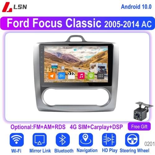 9" Android 10 For Ford Focus Classic 2005,2007,2009,2010,2012,2014 AC Multimedia Video GPS Navigation Car Radio Player Auto Navi