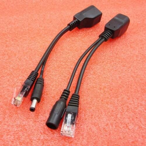 POE Adapter Cable RJ45 Injector Splitter Network Power Injector over Separator Splitter Ethernet Combiner PoE Adapter Kit L1X2