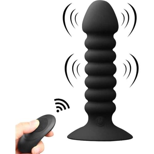 Anal Plug Bead Dildo Vibrator with Suction Cup Butt Plug Male Prostate Massager Clitoris Stimulator Unisex Sext Toys for Women