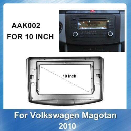 Car radio audio Face Dash Mount Trim fascia for Volkswagen Magotan CC 2010 car GPS Navigation Panel Adaptor Refitting Kit frame