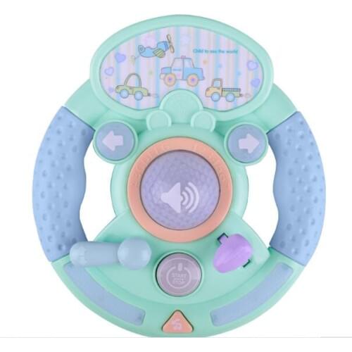Kids Simulated Steering Wheel Music Learning Toys for Children Electric Sound Light Intelligence Educational Toy Driving Model