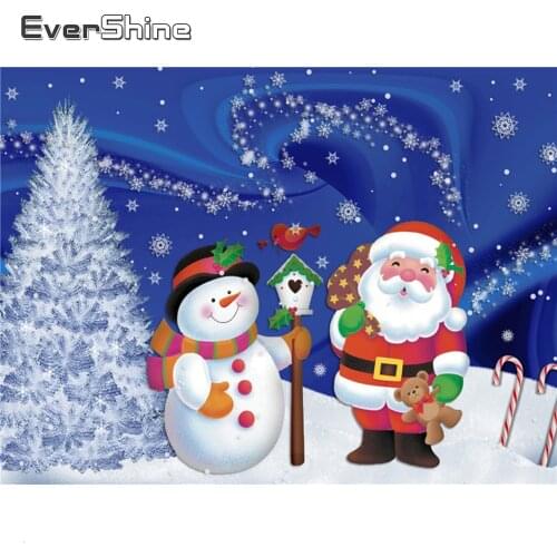 Evershine Diamond Painting Christmas Home Decoration 5D DIY Santa Claus Embroidery Full Square Rhinestone Cartoon Pictures Gift