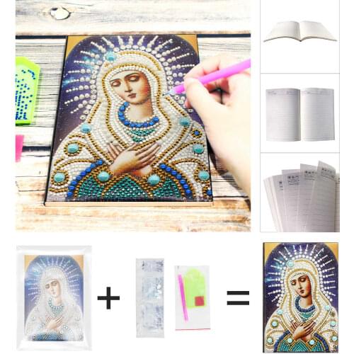 EverShine DIY Diamond Painting Notebook Special Shaped Religion 60 Pages A5 Notebook Rhinestones Cross stitch Diamond Art