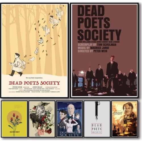 16 Designs Movie Dead Poets Society Whitepaper Poster Artwork Fancy Wall Sticker for Coffee House Bar A3
