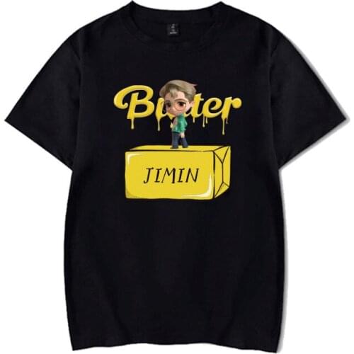 Kpop Butter Album Jimin V SUGA Junkook J-hope RM Jin T Shirt Korean Fashion Harajuku Streetwear Cotton Tops