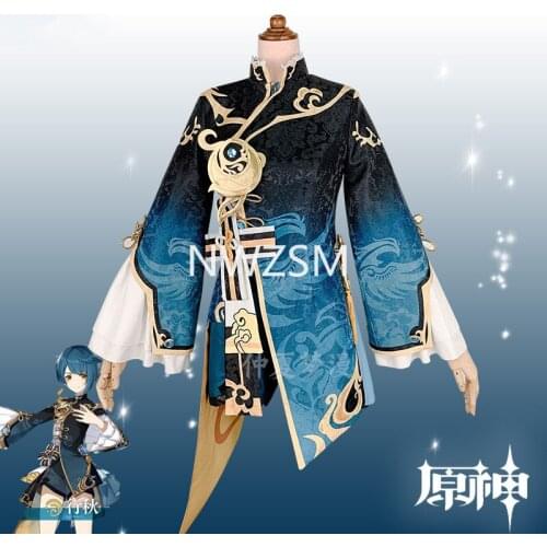 Game Genshin Impact Harmless sweetness SUCROSE Cosplay Costume Women Cute Dress Top Pants Halloween Carnival Uniform