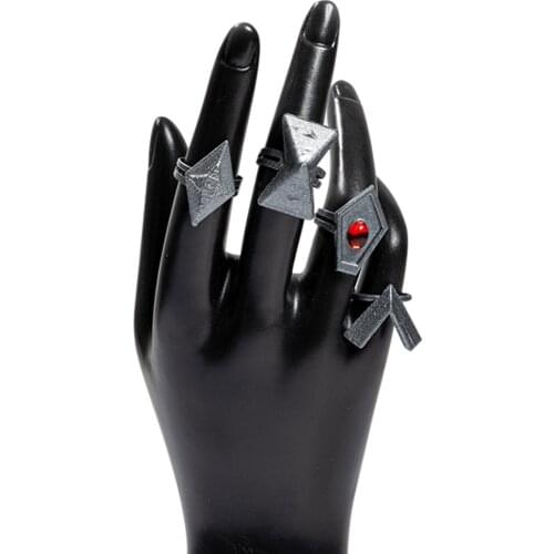 Game Genshin Impact Hutao Cosplay Rings Props Stage Property Ring Set Jewelry Project Characters Props Ring Gift Accessories