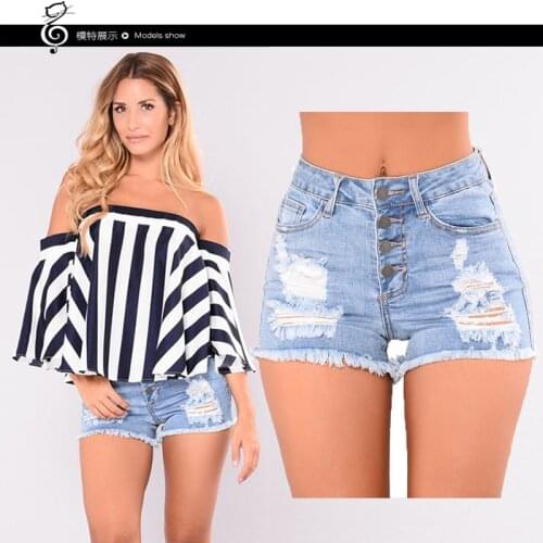 Short Jeans Sexy Slim Denim Shorts Leaking Nostalgic Denim Shorts Were Thin and All-Match Female Summer Clothes
