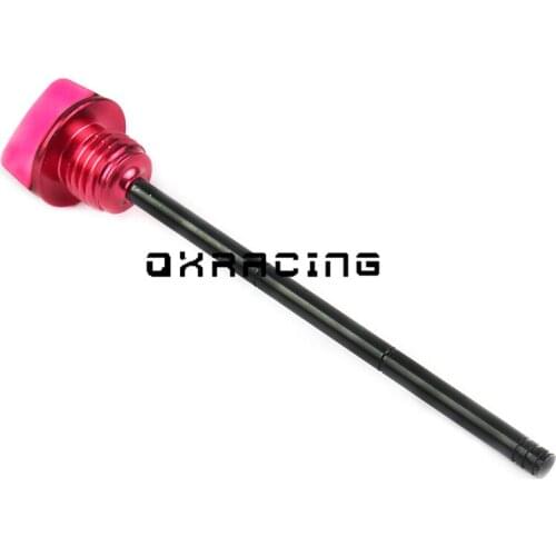 Motorcycle Red Aluminum Oil Dipstick Gauge Plugs For HONDA CRF250R 2010-2017