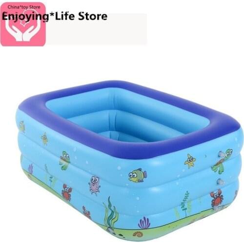 Cartoon Household Three-layer Inflatable Swimming Pool Infant Summer Summer Bath Tub Fishing Pond Inflatable Bath Tub for Baby