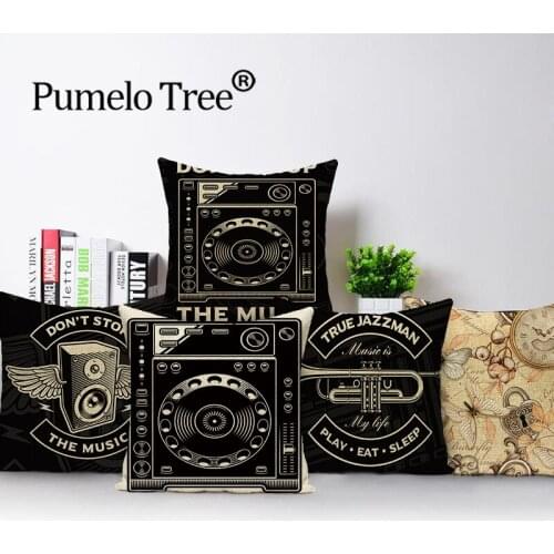 Pillowcase Musical Instrument Pillow Cover Home Decor Cushion Cover Print Pillow Cases 45x45cm Car Pillow Case Sofa Decoration