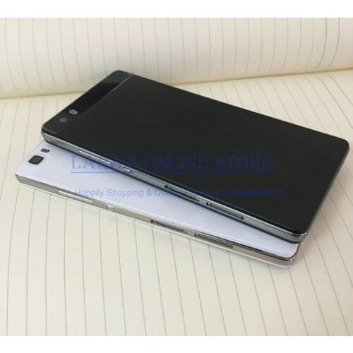 NEW for HUAWEI Ascend P8 Lite 5" Inch Full Front LCD Plate + Middle Frame +Rear Back Battery Cover Door Housing