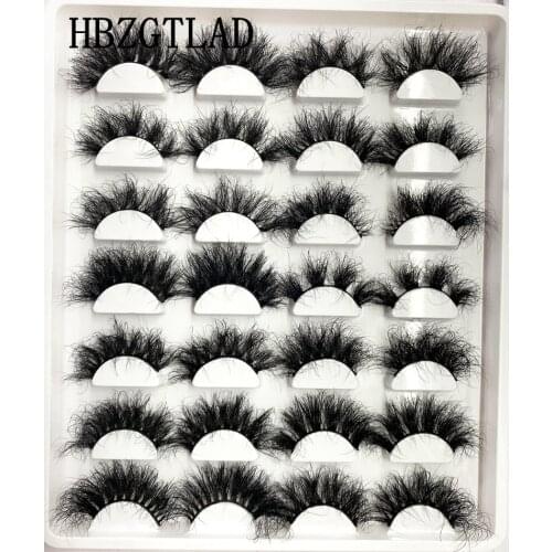 New 14 Pairs 3D Makeup 25mm Mink False Eyelashes Volume Natural Fluffy Reusable Soft Eyelash Extension Real Mink Eyelashes cils