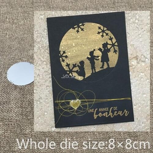 New Design Craft Metal Cutting Die cuts snowflake round frame decoration scrapbook Album Paper Card Craft Embossing die cuts