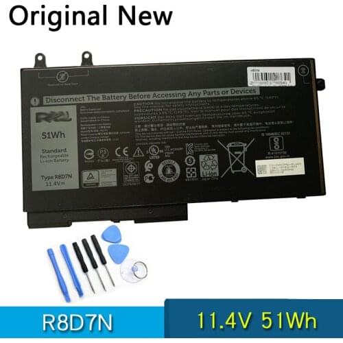 NEW Original R8D7N Laptop Battery For DELL Latitude 5400 5500 Precision 3540 Inspiron 7590 7591 7791 2-in-1 11.4V 51WH