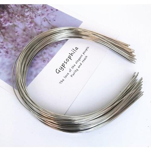 10pcs 1.2mm Steel Wire Headband Setting Beading Hair Hoops Base For Diy Bride Girls Kids Pearl Hair Jewelry Making Accessories