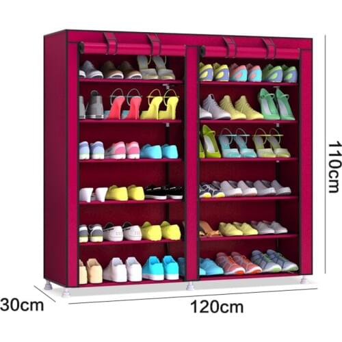 Multilayer Nonwoven Fabric Detachable Shoe Rack Dustproof Shoe Cabinet Home Standing Holder Shoes Organizer Space-saving Stand