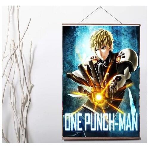ONE PUNCH MAN Hot Anime Art Canvas print poster painting with solid wood
