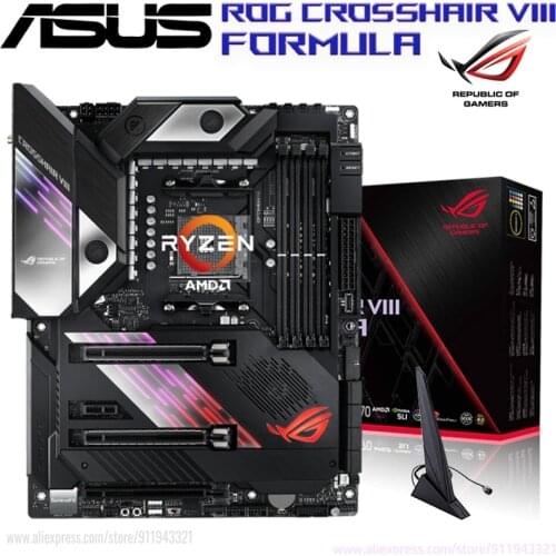 Socket AM4 Asus ROG CROSSHAIR VIII FORMULA Motherboard 3rd-Gen AMD Ryzen PCI-E 4.0 DDR4 128GB Gaming AMD X570 Placa-mãe AM4