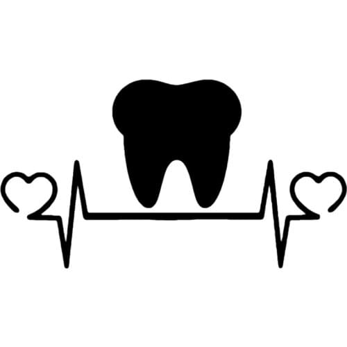 S51187 Various Sizes/Colors Car Stickers Vinyl Decal Tooth TEETH Lifeline Heartbeat Motorcycle Decorative Waterproof