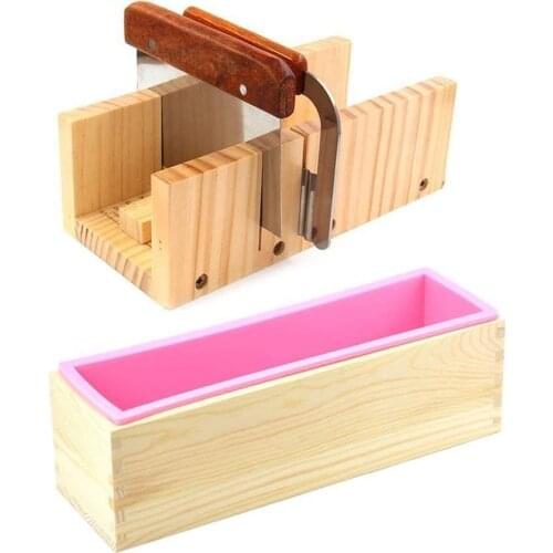 1200ML Silicone Soap Mold Wooden Boxs With Rectangular Flexible Liner Aromatherapy Multifunction Tools Supplies For DIY Handmade