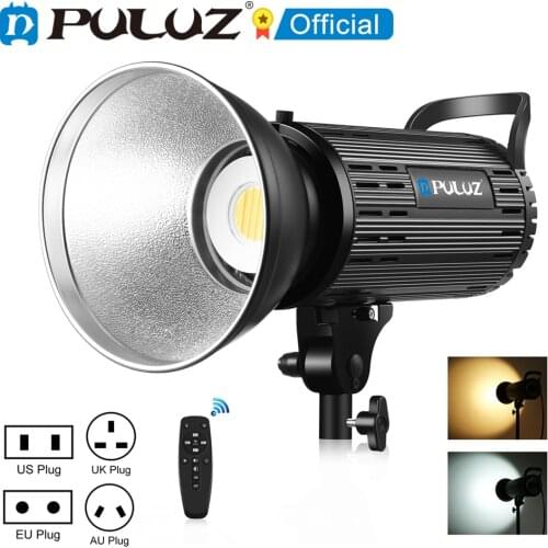 PULUZ 150W Studio Video Light 3200K-5600K Dual Color Temperature Built-in Dissipate Heat System with Remote Control US EU UK AU