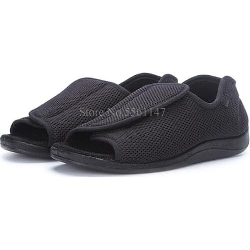 Spring/summer Diabetic shoes foot wide old mans foot deformation middle-aged shoes foot puffy external deformation nursing