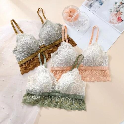 3 colors The triangle Cup Full Lace Comfortable Women Sexy Sleepwear Wire Free Ultrathin Bralette And Panties Sexy Underwear Set
