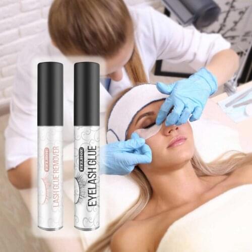 10ml Eyelash Glue With 10ml Lash Glue Quick Remover Set Fast Drying Long Lasting Lashes Adhesive Low Smell Mink Eyelash Glue