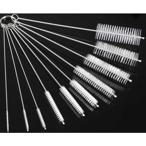 10Pcs/set Nylon Cleaning Brush Multi-Functional Cleaning Tools Drink Straws Sewing Machines Paint Spray Guns Cleaning Brush