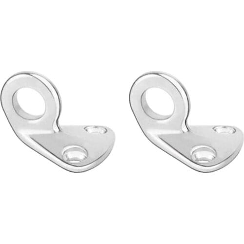 2PCS Stainless Steel 316 Pad Eye Fender Fending Hook Rope Boat Sail Tug Ship Marine Hardware Coat Cap Hook