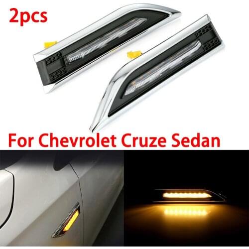 2Pcs Car LED Brake Turn Signal Side Marker Light Indicator Lamp For Chevrolet Cruze Sedan Hatchback Car Side Turn Signal Lights